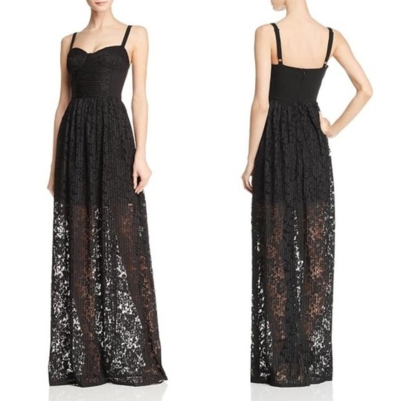 Black Halo Dresses & Skirts - Black Halo Joliette Black Lace Maxi Dress Gown 2